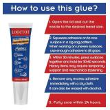 Max Strength Clear Construction Adhesive, 2.8 fl oz Integrated Squeeze Tube, Versatile Cement for Tile,Floor,Stone,Wood,Wall & More,Works Under Water