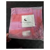 MONDAY MOOSE Decorative Throw Pillow Covers Cushion Cases, Set of 2 Soft Velvet Striped Piping Edge Designs, Pillow Inserts Not Included (22x22 inch, Hot Pink/Red)