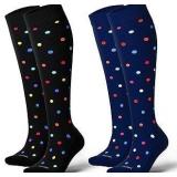 Polka Dot Cotton Crew Socks