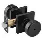 Black Pismo Interior Door Knob with Lock