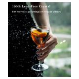 GIHOP Nick and Nora Cocktail Glasses, 5.8Oz Hand Blown Martini Glasses Set of 6, 100% Lead-Free Craystal Coupe Glassware, Small Cocktail Glasses for Manhattan, Cosmopolitan, Espresso with Gift Box