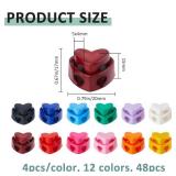 SUPERFINDINGS 44Pcs 11 Colors Heart Heart Knitting Needle Stoppers Plastic Cord Locks Colorful Knitting Needle Point Protector Adjustable Cord Stop Slider End Fastener for Drawstrings Crochet Supplies