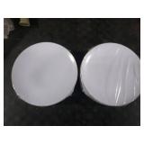 Nervure Gold Plastic Plates - 10.25 inch Gold Dinner Plates - Heavyweight White and Gold Disposable Plates Ideal for Wedding & Party