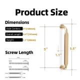 KOMOTIA 5 Inch Cabinet Pulls Champagne Bronze Kitchen Handles Zinc Alloy Drawer Pulls Solid Cabinet Hardware