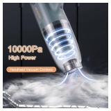 PEGOVO Handheld Vacuum Cordless Car Vacuum Portable, Cordless Handheld Vacuum Cleaner with Fast Charging Long Runtime,10KPA High Power Hand Vacuum for Home, Pet Hair Washable Filter