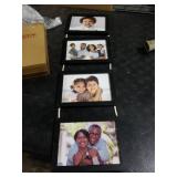 Icona Bay - 5x7 Wall Hanging Picture Frames Collage with 4 Openings - Basic Black - Casual Style Engineered Wood Frames - Wall Mount Only - Bliss Collection1 FRAME HAS BROKEN BROKEN GLASS