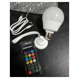 Brightown E26 Rechargeable Light Bulb with Remote and Timer, Battery Backup Bulb for Sconces and Lamps, Magnetic Bulbs for Non-Hardwired Fixture, 3 Color Temperatures + 9 RGB Colors, Dimmable, 2 Pack