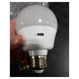 Brightown E26 Rechargeable Light Bulb with Remote and Timer, Battery Backup Bulb for Sconces and Lamps, Magnetic Bulbs for Non-Hardwired Fixture, 3 Color Temperatures + 9 RGB Colors, Dimmable, 2 Pack