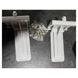 TOUCH Rear Mounting (1 Pair, 2 Pcs) for 1/2 and 5/8 INCH Undermount Soft-Close Drawer Slides Socket, Drawer Track Back Mount Brackets for Face Frame Cabinets Drawer Gildes