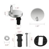 Quick Release Top Hinge Fixings 2pcs Toilet Seat Hinge Fixings Universal Toilet Seat Top Fixing Part Toilet Top Fix Nuts Replacement with 50mm Base
