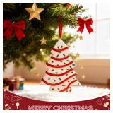 Christmas Tree Cake Ornaments, Handmade Food Cake Ornament for Christmas Tree, Unique Polymer Clay Snacks Hanging Ornaments for Xmas Exchange Gifts Home Decorations with Gift Box