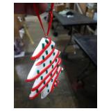 Christmas Tree Cake Ornaments, Handmade Food Cake Ornament for Christmas Tree, Unique Polymer Clay Snacks Hanging Ornaments for Xmas Exchange Gifts Home Decorations with Gift Box