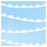 2 Pack White Cloud Banner Hanging Ornaments, Clouds Garland Party Decoration Kit, White Cloud Cutouts String Banners, Cloud Wall Decor for Shower Sky Theme Party Decorations