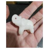 Ytbeoxk 1.8 Inch White Jade Elephant Crystal Decor, Healing Crystal Cute Figurines,White Elephant Gemstones Decorations Statue, Lucky Reiki Stones in Home and Office Meditation Gift for Women and Men