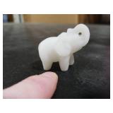Ytbeoxk 1.8 Inch White Jade Elephant Crystal Decor, Healing Crystal Cute Figurines,White Elephant Gemstones Decorations Statue, Lucky Reiki Stones in Home and Office Meditation Gift for Women and Men