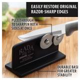 Rada Cutlery Quick Edge Knife Sharpener (R119), 3.5 x 2, Stainless Steel Wheels, Made in USA