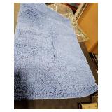 OLANLY Bathroom Rugs 36x24, Extra Soft Absorbent Chenille Bath Rugs, Rubber Backing Quick Dry, Machine Washable Bath Mats for Bathroom Floor, Tub and Shower, Home Decor Accessories, Cornflower Blue