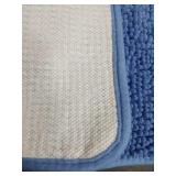 OLANLY Bathroom Rugs 36x24, Extra Soft Absorbent Chenille Bath Rugs, Rubber Backing Quick Dry, Machine Washable Bath Mats for Bathroom Floor, Tub and Shower, Home Decor Accessories, Cornflower Blue