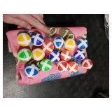 HyDren Donut Party Game 26 Donut Dart Board with 18 Sticky Balls Toys Birthday Party Favors Decorations Spa for Class Indoor Outdoor Game