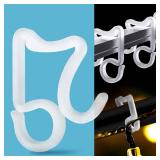 Holiday Light Clips Christmas Light Clips Outdoor Hang Gutter Hooks for Christmas Decoration String Lights Weatherproof Outdoor Lights Clips for Halloween Xmas(100 Pieces)