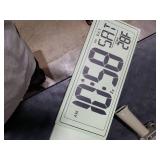 AYRELY 16 LED Digital Wall Clock with Large Display,Alarm Clock with Digital Calendar for Living Room, Bedroom,Office,Shop,Gym Decor,Seniors,Gift for Elderly (Powered by Plug-in Only)