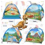 Mnagant Kids Play Tents,the World of Dinosaurs Tents for Kids Indoor/Outdoor fun, Dinosaurs Dome Playhouse for Boys & Girls,Durable and Breathable Premium Material, Perfect Kids Gift- 47 x 47 x 43