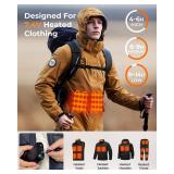 Glaais 5V 7.4V 16000mAh Heated Vest Battery Pack Compatible with ORORO, LED Display Battery Pack for Heated Vest, Rechargeable Power Bank for TODWARM, for XINSONYUELL, for Vestego, for Weamest