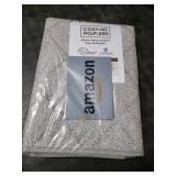 COSY HOMEER Edging Stair Treads Non-Slip Corner Indoor Stair Runners for Wooden Steps,Landing Slip Resistant Stair Rugs Mat for Kids and Dogs,100% Polyester TPE Backing,Grey,30x30 inch