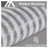 COSY HOMEER Edging Stair Treads Non-Slip Carpet Mat 28inX9in Indoor Stair Runners for Wooden Steps, Edging Stair Rugs for Kids and Dogs, 100% Polyester TPE Backing (4pc, Grey)