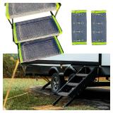 Mifami 3pack RV Step Covers 18in Non-Slip Camper Step Rug with Reflective Strips Trailer Stair Covers Fits 8-11 Deep RV Step Wrap Around RV Step Carpet with Install Hooks Camper Must Haves