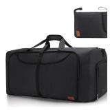 150L Large Waterproof Bag for Men Travel, Extra Large Trave Duffle Bag with Shoe Compartment for Men Women, Foldable Duffle Bag for Traveling, Gym Bag, Water Resistant & Tear-Resistant, Black