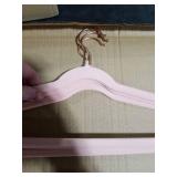 Velvet Pants Clothes Hanger Space Saving Non Slip Pants Shorts Hanger, Myfolrena Jeans Slack Trousers Hangers Multiple Velvet Hanger Closet Storage and Organization for Jeans,Scarf,Tie(Pink, 3)