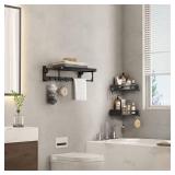 VOLPONE Corner Shower Caddy with Razor Holder Adhesive Shower Shelf Corner No Drilling (adhesive mounting, no suction cup) Bathroom Shower Organizer Storage Rack (2-Pack, Black)