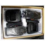 pxton Walkie Talkies Rechargeable Long Range Two-Way Radios with Earpieces,2-Way Radios UHF Handheld Transceiver Walkie Talky with Flashlight Li-ion Battery and Charger 2 Pack