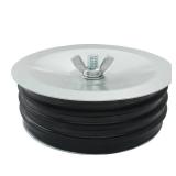 HARSKIYER 5 Inch Sewer Cleanout Cap, Durable Mechanical Test Plug Metal Sewer Drain Cover, Sewage Pipe Cap with Wing Nut for Pipes, Sinks, Pools