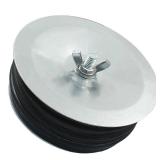 HARSKIYER 5 Inch Sewer Cleanout Cap, Durable Mechanical Test Plug Metal Sewer Drain Cover, Sewage Pipe Cap with Wing Nut for Pipes, Sinks, Pools