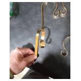 Christmas Stocking Holder,4 Pack Stocking Holders for Mantle,Non-Slip Stocking Holders for Christmas Decorations,Lightweight Stocking Hangers for Mantel Fireplace with Adjustable Design,Gold