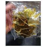 Rypyp 105Feet Gold Star Garland Hanging Graduation 2026 Party Supplies Decor- Golden Star Double Side Twinkle Paper Stars Streamers Banner for Birthday Decorations Wall Starry Night, 8Pack