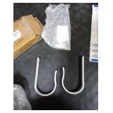 Mayrhyme White Wood Grain Curtain Holdbacks,Solid Aluminum Wall Mounted Curtain Tiebacks & Hooks,U Shape Curtain Holders,Elegant Curtain Pull Backs for Drapes, Curtains(2 Pack)