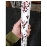 Flyhill Kraft Christmas Wrapping Paper-White 3D Embossed Gold Foil Christmas Pine Tree with Woodlands for Holiday, Party,Celebration, New Year (17 Inch X 32.8 Feet)