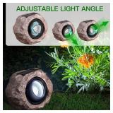 Timeflies Solar Rock Lights Outdoor, 2 Pack Super Bright Solar Spot Lights Outdoor IP65 Waterproof Solar Yard Lights, Auto On/Off Garden Decor for Outside Paths, Sidewalks, Yards, Landscapes, Patios