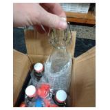 8-Pack 8.5oz Flip Top Glass Bottles, Swing Top Beer Brewing Bottle for Fermentation, Kombucha, Kefir, Vanilla Extract, Coquito, Juice, Soda, Tea - Airtight Stopper Cap Lid, Bonus 2 Bottle Pourers