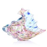 LCCCK Hand Blown Glass Conch Shell Sculpture, Sea Glass Art Figurines, Beachy Room Decor, Pink Conch Shell Decorative Statues, Sea Shell Coastal Decor for Shelf House Room, Beachy Gifts