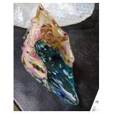 LCCCK Hand Blown Glass Conch Shell Sculpture, Sea Glass Art Figurines, Beachy Room Decor, Pink Conch Shell Decorative Statues, Sea Shell Coastal Decor for Shelf House Room, Beachy Gifts