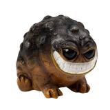 Daoofukeji Weird Ugly Funny Obese Toad Statue, Resin Weird Frog Monster Outdoor Garden Yard Patio Decor Quirky Outdoor Decorative Statue Novelty Home Office Sculpture Unique Gift