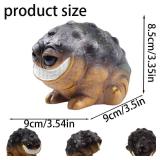 Daoofukeji Weird Ugly Funny Obese Toad Statue, Resin Weird Frog Monster Outdoor Garden Yard Patio Decor Quirky Outdoor Decorative Statue Novelty Home Office Sculpture Unique Gift