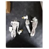 Aurelema 2 Pack 5ft Mini Christmas Lights String 10 Bulbs Warm White Short Strand String Lights, Clear Bulbs Wire Fit Light up Christmas Decorations, 4 Bulb Spacing, Connectable End-to-end(White)