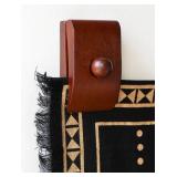 MOCTUS Quilt Hangers for Wall Display, Decorate with Blanket and Tapestry, Wooden Rug Hangers (Brown, 3 Large Clips with Hardware)