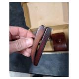 MOCTUS Quilt Hangers for Wall Display, Decorate with Blanket and Tapestry, Wooden Rug Hangers (Brown, 3 Large Clips with Hardware)