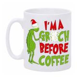 Arsemica Funny Christmas Coffee Mug, 11oz Holiday Drinking Cups, Christmas Movie Merch Gift, Holiday Party Cups for Hot Chocolate Cocoa Beverages, Xmas White Elephant Gifts for Women Men Coworkers